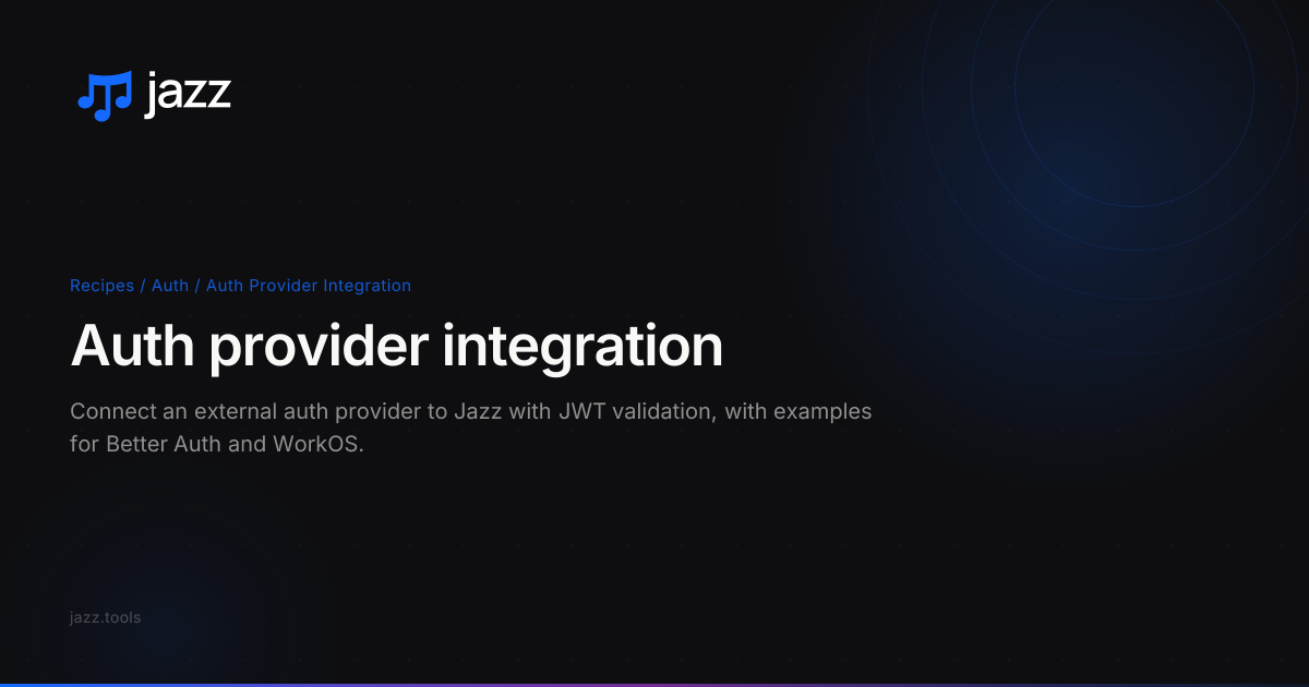 Auth provider integration